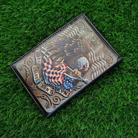 Genuine Bifold Leather Passport Cover or Travel Passport Holder - Picture 4 of 6